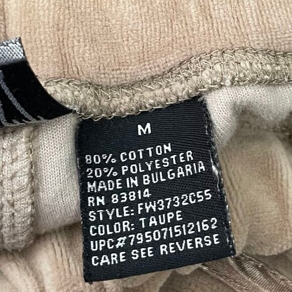 Y2K Everlast Velour Pants Womens Size M Taupe Track Drawstring Athleisure Y2K - Picture 8 of 15